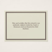 Off-White & Brown Echtheitszertifikat (Rückseite)