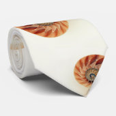Off White Chambered Nautilus Print Krawatte (Gerollt)