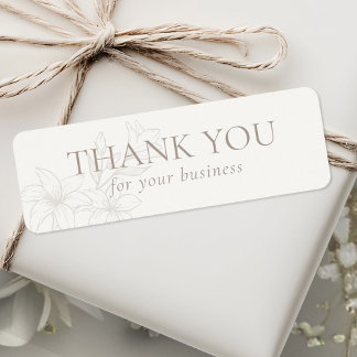 Off-White | Chic Floral Minimal Packaging Label