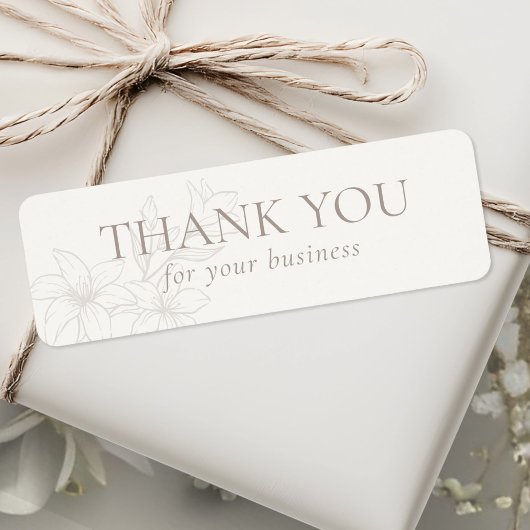 Off-White | Chic Floral Minimal Packaging Label