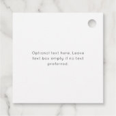 Off-White | Chic Modern Floral Wedding Geschenkanhänger (Rückseite)