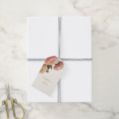 Off-White | Chic Rose Wedding Geschenkanhänger (Mit Garn)