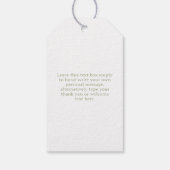 Off-White | Chic Rose Wedding Geschenkanhänger (Rückseite)