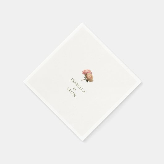 Off - White | Chic Rose Wedding Serviette (Ecke)