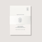 Off-White | Couple Monogram Wedding Invitation Einladungsbanderole