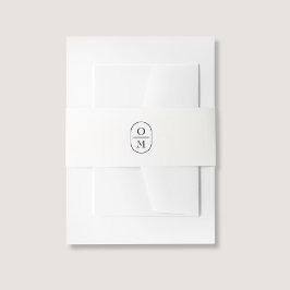 Off-White | Couple Monogram Wedding Invitation Einladungsbanderole