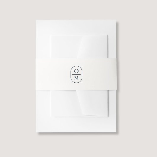 Off-White | Couple Monogram Wedding Invitation Einladungsbanderole