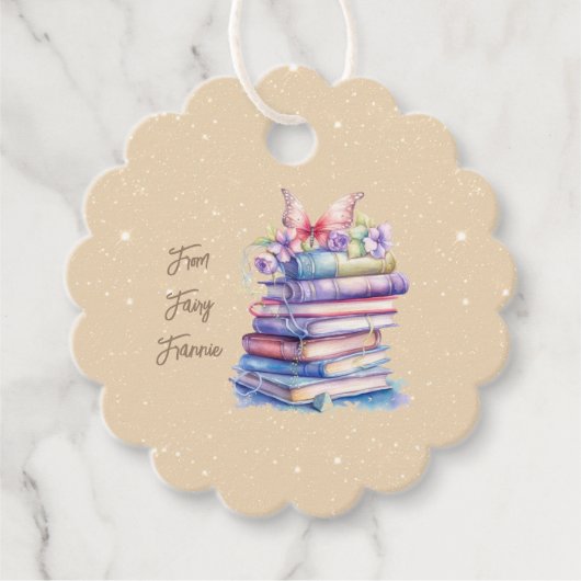 Off White Faibook Party Vielen Dank Geschenkanhänger (Vorderseite)