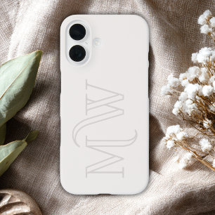 Off White Große Initialen Monogramm Einfach Minima iPhone 16 Hülle