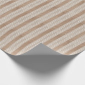 Off-White Lace: Burlap Texture Geschenkpapier (Ecke)