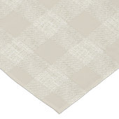 Off White Large Karo Bauernstil Großer Tischläufer (Ecke)