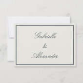 Off White Moonflower Wedding Dankeskarte (Rückseite)