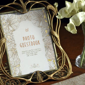 Off-White Pimpernel Foto Guestbook Signieren Vinta Foliendrucke