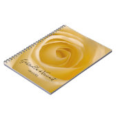 Off White Rose Blumenblume Wedding Guest Book Notizblock (Linke Seite)