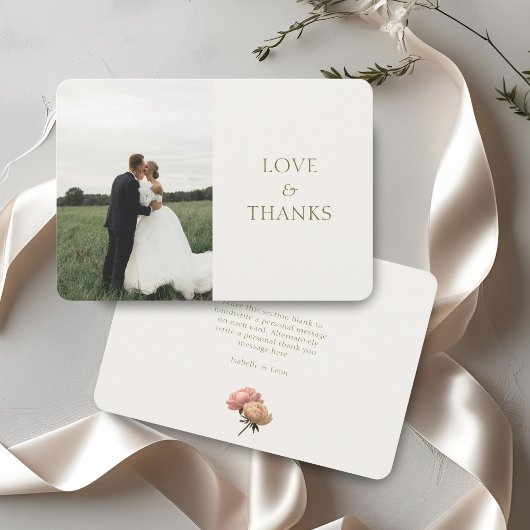 Off-White | Rose Wedding Vielen Dank Dankeskarte