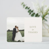 Off-White | Rose Wedding Vielen Dank Dankeskarte (Stehend Vorderseite)
