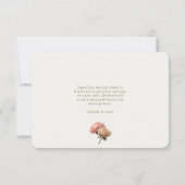 Off-White | Rose Wedding Vielen Dank Dankeskarte (Rückseite)