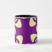 Off-White und Lila Cross Tasse (Zentrum)