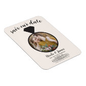 Off White Wedring Foto Save the Date Magnet (Rechte Seite)