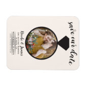 Off White Wedring Foto Save the Date Magnet (Horizontal)