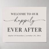 Off-White Willkommen zu unserem glücklichen Ever n Poster (Vorne)