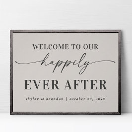 Off-White Willkommen zu unserem glücklichen Ever n Poster