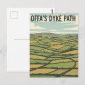Offa's Dyke Path Wales Reise Postkarte (Vorne/Hinten)