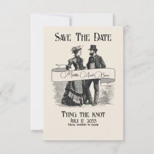 Offbeat Wedding Save the Date, Viktorianisch Save The Date