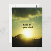 Offen behalten postkarte (Vorne/Hinten)