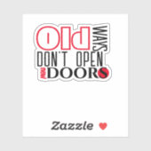 Offen für neue Tür Zitat schwarz roter Brief Aufkleber (Blatt)