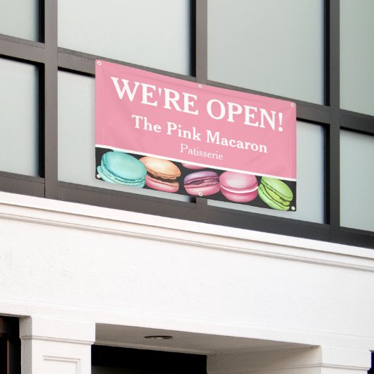 Offen für Unternehmen | Macaron French Patisserie  Banner (Äußeres Gebäude)