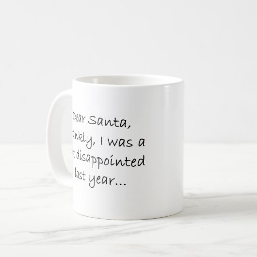 offen gesagt santa kaffeetasse (Vorderseite Links)