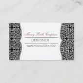 Offen-Nahes klassisches Blumendamast-Muster-Motiv Visitenkarte (Vorderseite)