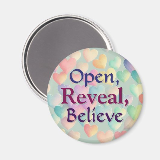 Offen, offen zeigen, glauben magnet (Vorderseite/Rückseite)