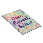 Offen, offen zeigen, glauben notizblock (Rechte Seite)