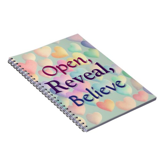 Offen, offen zeigen, glauben notizblock (Rechte Seite)