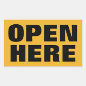 OFFEN RECHTECKIGER AUFKLEBER (Vorderseite)