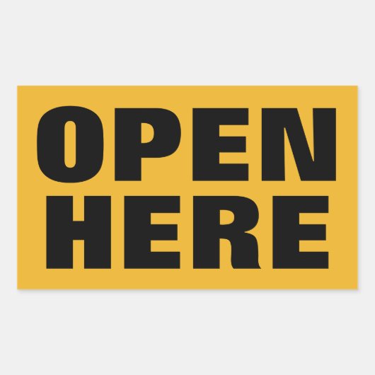 OFFEN RECHTECKIGER AUFKLEBER (Vorderseite)