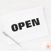 OFFEN RECHTECKIGER AUFKLEBER (Umschlag)