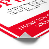 Offen | Stunden des Betriebs Soziales Distancing P Poster (Ecke)