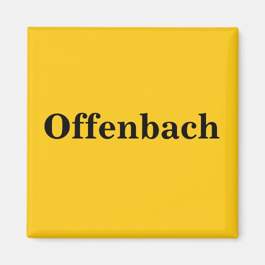 Offenbach Magnet Schild Gold Gleb (Vorne)