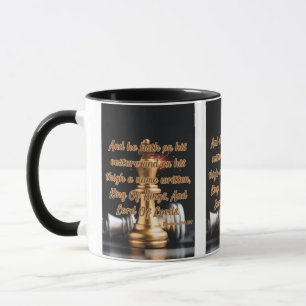 Offenbarung 19:16 KJV Bibelverse Bild Zwei-Tonen Tasse