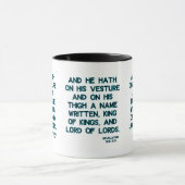 Offenbarung 19:16 KJV Bibelverse Zwei-Tone Tasse (Zentrum)
