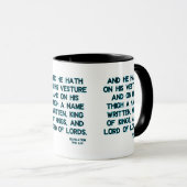 Offenbarung 19:16 KJV Bibelverse Zwei-Tone Tasse (VorderseiteRechts)