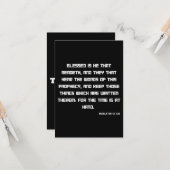 Offenbarung 1:3 Gruß der KJV-Bibelschrift Karte (Vorderseite/Rückseite Beispiel)