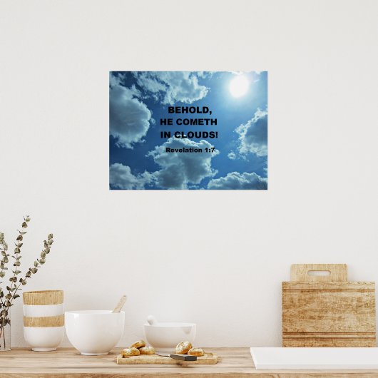 Offenbarung 1:7 poster (Küche)