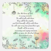 Offenbarung 21:34 quadratischer aufkleber (Vorderseite)