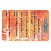 Offenbarung 21:4 Bronze Red Texture No Tars Magnet (Horizontal)