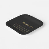 Offenbarung 21,4 Schrift Gold Schrift Schwarz Papi Pappteller (Gewinkelt)