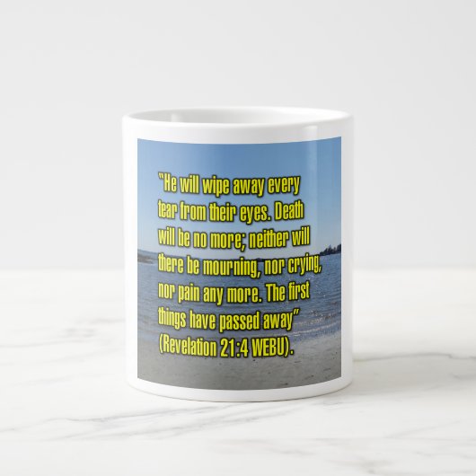 Offenbarung 21:4 WEBU Mug Jumbo-Tasse (Vorderseite)